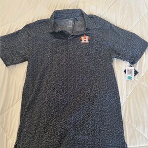 Antigua Navy Floral Polo Shirt